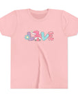 "Love" Youth Graphic Tee - Colorful Heart Design for Playful Spirit - 25.0