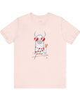 Unisex Jersey Short Sleeve Tee - Valentine's Day Llama