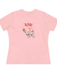 Women's Regular Fit Premium Cotton Tee - Valentine's Day - Gnomes on a Bicycle