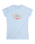 Women's Semi-Fitted, Short Sleeve, Cotton Tee - Doves, Roses, Wedding Rings "Bride" Graphic - item