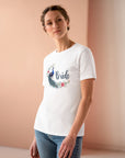 Women's Regular Fit, Short Sleeve, Cotton Tee - Peacock Wedding "Bride" Graphic - item