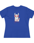 Women's Regular Premium Fit Cotton Tee - Valentine's Day - Llama