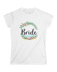 Women's Semi-Fitted, Short Sleeve, Cotton Tee - Tropical Beach Wedding "Bride" Graphic - item