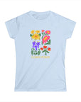 Women's Slim Fit Softstyle "Flower Power" Tee - 35.0