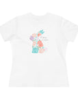 Floral Women's Regular Fit Cotton Tee - Happy Color Design for Everyday Comfort 16c