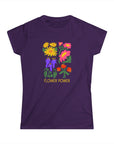 Women's Slim Fit Softstyle "Flower Power" Tee - 35.0