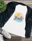 Women's Regular Fit, Short Sleeve, Cotton Tee - Ocean Beach Wedding, "Bride" Graphic - item