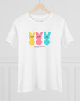 Happy Easter Women's Regular Fit Cotton Tee - Cute Bunny Design 28a