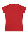 Women's Slim Fit Softstyle Tee - Valentine's Day Llama