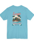 Unisex Jersey Short Sleeve Tee - From Peaks to Waves, Escape to Paradise