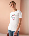 Women's Regular Fit, Short Sleeve, Cotton Tee - Hydrangea Wedding "Bride" Graphic - item