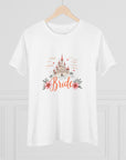 Women's Regular Fit, Short Sleeve, Cotton Tee - Fairytale, Princess, Castle "Bride" Graphic - item