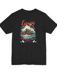 Unisex Jersey Short Sleeve Tee - From Peaks to Waves, Escape to Paradise