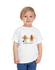 Toddler Short Sleeve Cotton Tee - Spring Easter Carrot & Egg "Happy Easter" Graphic - item