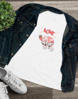 Women's Regular Fit Premium Cotton Tee - Valentine's Day - Gnomes on a Bicycle