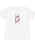 Women's Regular Premium Fit Cotton Tee - Valentine's Day - Llama