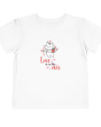 Toddler Short Sleeve Tee - Valentine's Day - Cupid Kitten, Love is in the Air