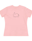 Women's Regular Fit Short Sleeve Cotton Tee - Simple "Happy Easter" Bunny Graphic - item