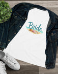 Women's Regular Fit, Short Sleeve, Cotton Tee - Beach Wedding, "Bride" Graphic - item
