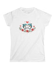 Women's Semi-Fitted, Short Sleeve, Cotton Tee - Dolphins, Beach Wedding "Bride" Graphic - item