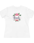 Women's Regular Fit, Short Sleeve, Cotton Tee - Hydrangea Wedding "Bride" Graphic - item