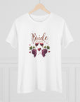 Women's Regular Fit, Short Sleeve, Cotton Tee - Wine Country Wedding "Bride" Graphic - item