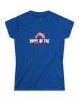 Women's Semi-Fitted, Short Sleeve, Cotton Tee - Patriotic 4th of July 'Home of the Brave' Graphic - item