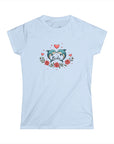 Women's Semi-Fitted, Short Sleeve, Cotton Tee - Dolphins, Beach Wedding "Bride" Graphic - item