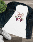 Women's Regular Fit, Short Sleeve, Cotton Tee - Wine Country Wedding "Bride" Graphic - item