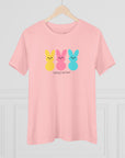Happy Easter Women's Regular Fit Cotton Tee - Cute Bunny Design 28a