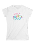 Happy Easter Women's Slim Fit Softstyle Tee - Cute Spring T-Shirt for Holiday Celebrations 5.0