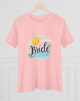 Women's Regular Fit, Short Sleeve, Cotton Tee - Ocean Beach Wedding, "Bride" Graphic - item