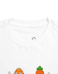 Toddler Short Sleeve Cotton Tee - Spring Easter Carrot & Egg "Happy Easter" Graphic - item