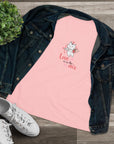 Women's Regular Fit Premium Cotton Tee - Valentine's Day - Cupid Kitten, Love is in the Air