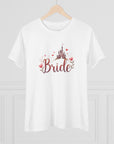 Women's Regular Fit, Short Sleeve, Cotton Tee - Fairytale Princess Castle "Bride" Graphic - item