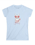 Women's Slim Fit Softstyle Tee - Valentine's Day Llama