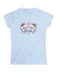 Women's Semi-Fitted, Short Sleeve, Cotton Tee - Dolphins, Beach Wedding "Bride" Graphic - item