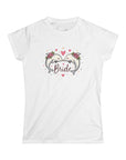 Women's Semi-Fitted, Short Sleeve, Cotton Tee - Dolphins, Beach Wedding "Bride" Graphic - item