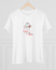 Women's Regular Fit Premium Cotton Tee - Valentine's Day - Cupid Kitten, Love is in the Air