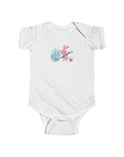 Cute Painter Easter Bunny Infant Bodysuit - Spring Short Sleeve Onezie for Babies - 40.0