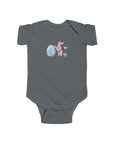Cute Painter Easter Bunny Infant Bodysuit - Spring Short Sleeve Onezie for Babies - 40.0