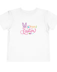 Happy Easter Toddler Short Sleeve Tee - Cute Bunny Design for Spring Celebrations 3.0