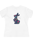 Women's Regular Fit Floral Bunny Tee - Happy Easter Cotton Shirt 16e