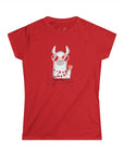 Women's Slim Fit Softstyle Tee - Valentine's Day Llama