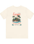 Unisex Jersey Short Sleeve Tee - From Peaks to Waves, Escape to Paradise