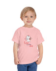 Toddler Short Sleeve Tee - Valentine's Day - Cupid Kitten, Love is in the Air