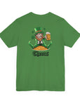St. Patrick's Day Adult Tee - Cheers Leprechaun Design