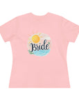 Women's Regular Fit, Short Sleeve, Cotton Tee - Ocean Beach Wedding, "Bride" Graphic - item