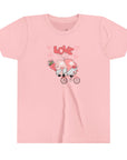 Youth Short Sleeve Tee - Valentine's Day - Gnomes on a Bicycle