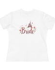 Women's Regular Fit, Short Sleeve, Cotton Tee - Fairytale Princess Castle "Bride" Graphic - item